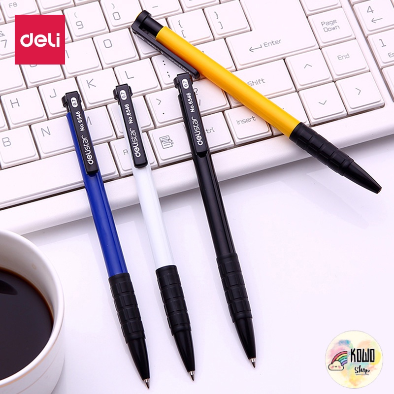 Bút Bi Deli 6546 Chống Trượt Chắc Chắn Ngòi 0.7mm Cao Cấp BB4