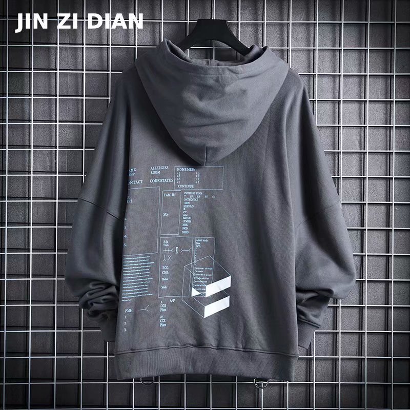 Áo hoodie Tay Dài Dáng Rộng Phong Cách Đường Phố Mỹ Thời Trang Mùa Đông Cho Nam