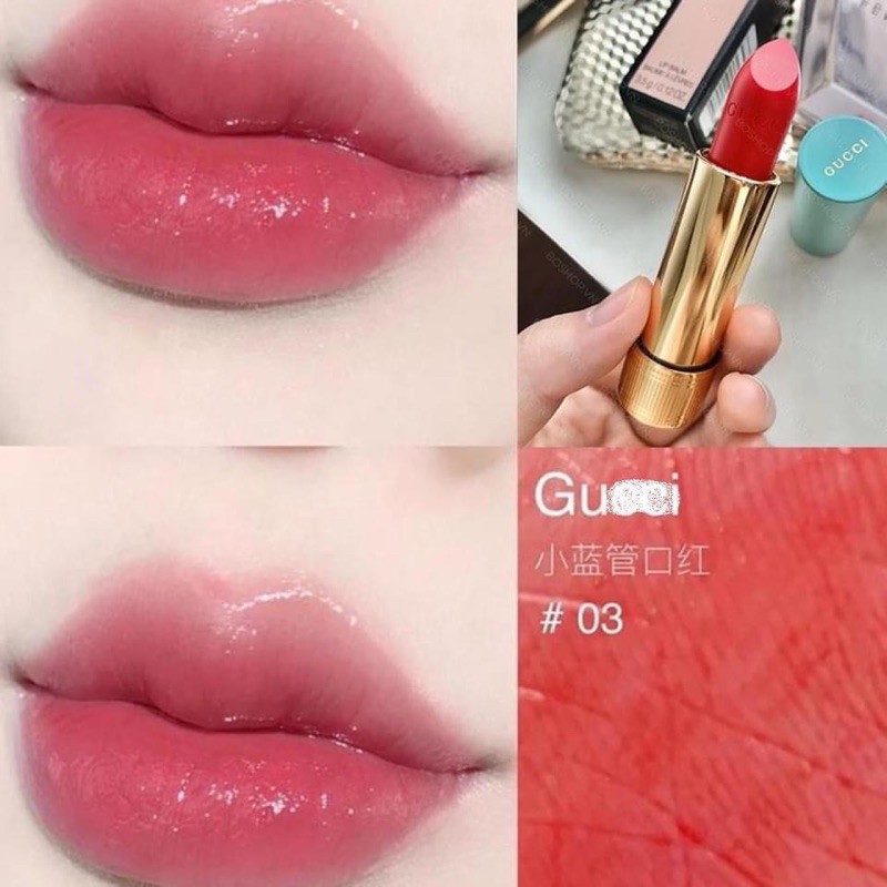 (SẴN) Son dưỡng Gucci 03 vỏ xanh ngọc