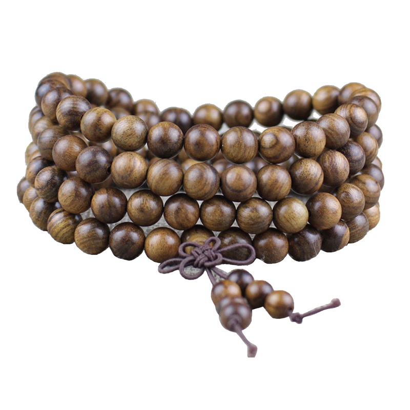Vòng Tay Chuỗi Hạt Phật Giáo 108 Hạt Gỗ Co Giãn