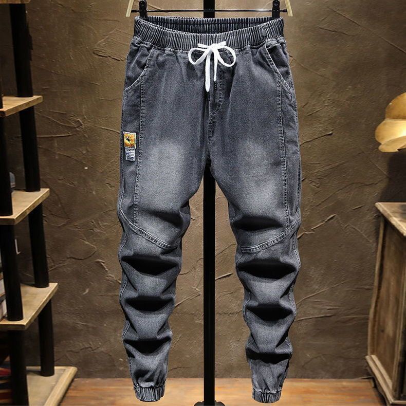 Áo liền quần Jeans Dài Dáng Rộng Lưng Thun Co Giãn Thời Trang Cho Nam