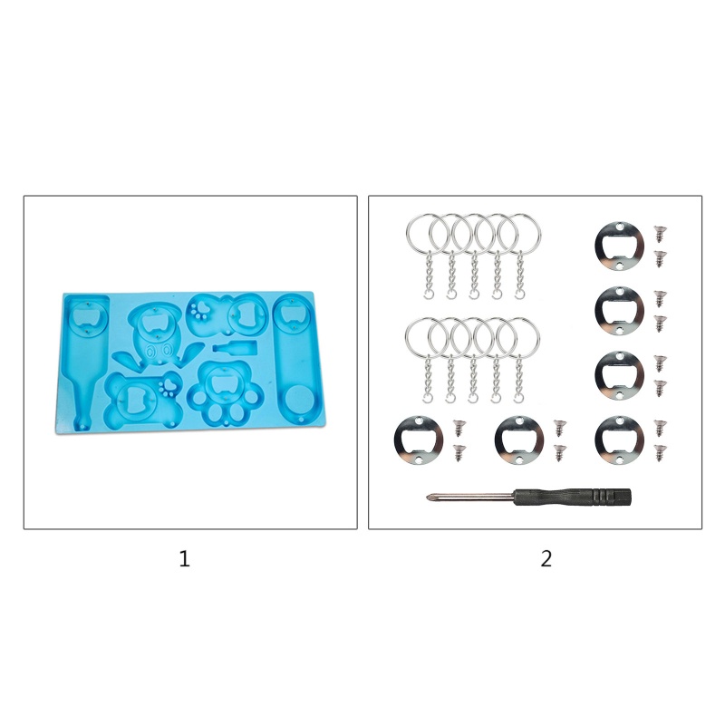 Khuôn Silicone Hình Cờ Lê Mở Nắp Chai Bia / Trang Sức DIY