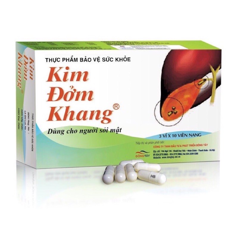 Kim đởm khang -  trường hợp bị sỏi mật, viêm đường mật, viêm túi mật và người đã phẫu thuật lấy sỏi, tán sỏi (30v và 180