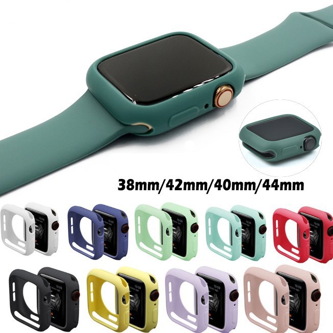 Ốp silicon full body Apple Watch cho đồng hồ thông minh iWatch Series 1/2/3/4/5/6/SE size 38mm 40mm 42mm 44mm