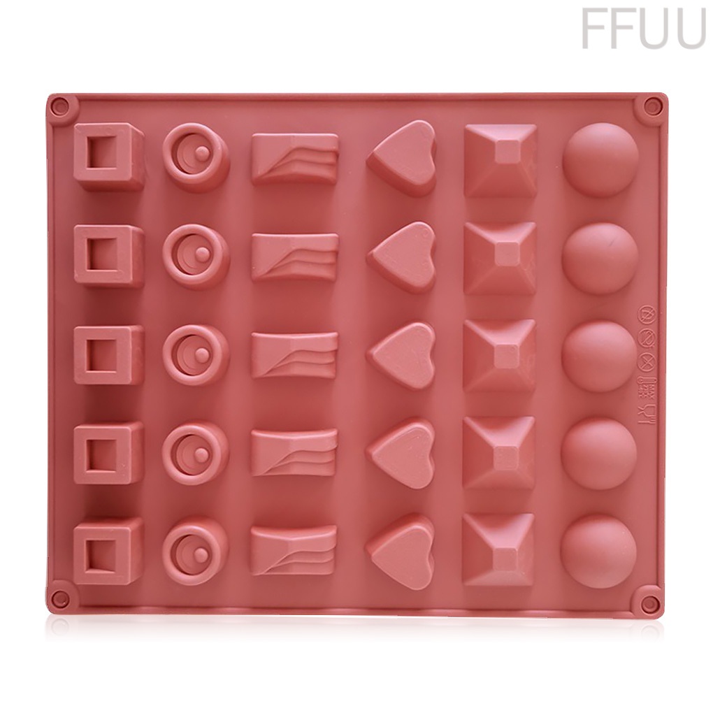 Khuôn làm bánh 30 lỗ bằng silicone chống dính tiện dụng FF86