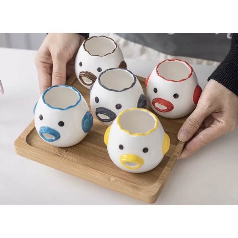 Tách lòng trắng/đỏ trứng hình gà bằng gốm sứ