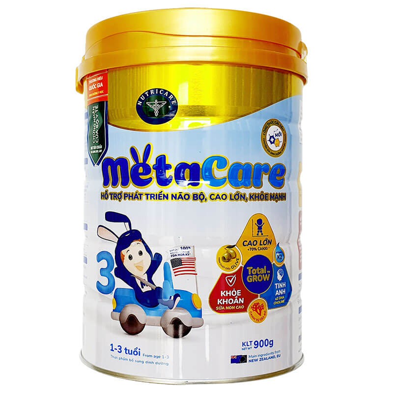 Sữa Meta Care số 3 900g Mới (cho trẻ từ 1-3 tuổi)👨‍❤️‍💋‍👨Freeship👨‍❤️‍💋‍👨Chính hãng