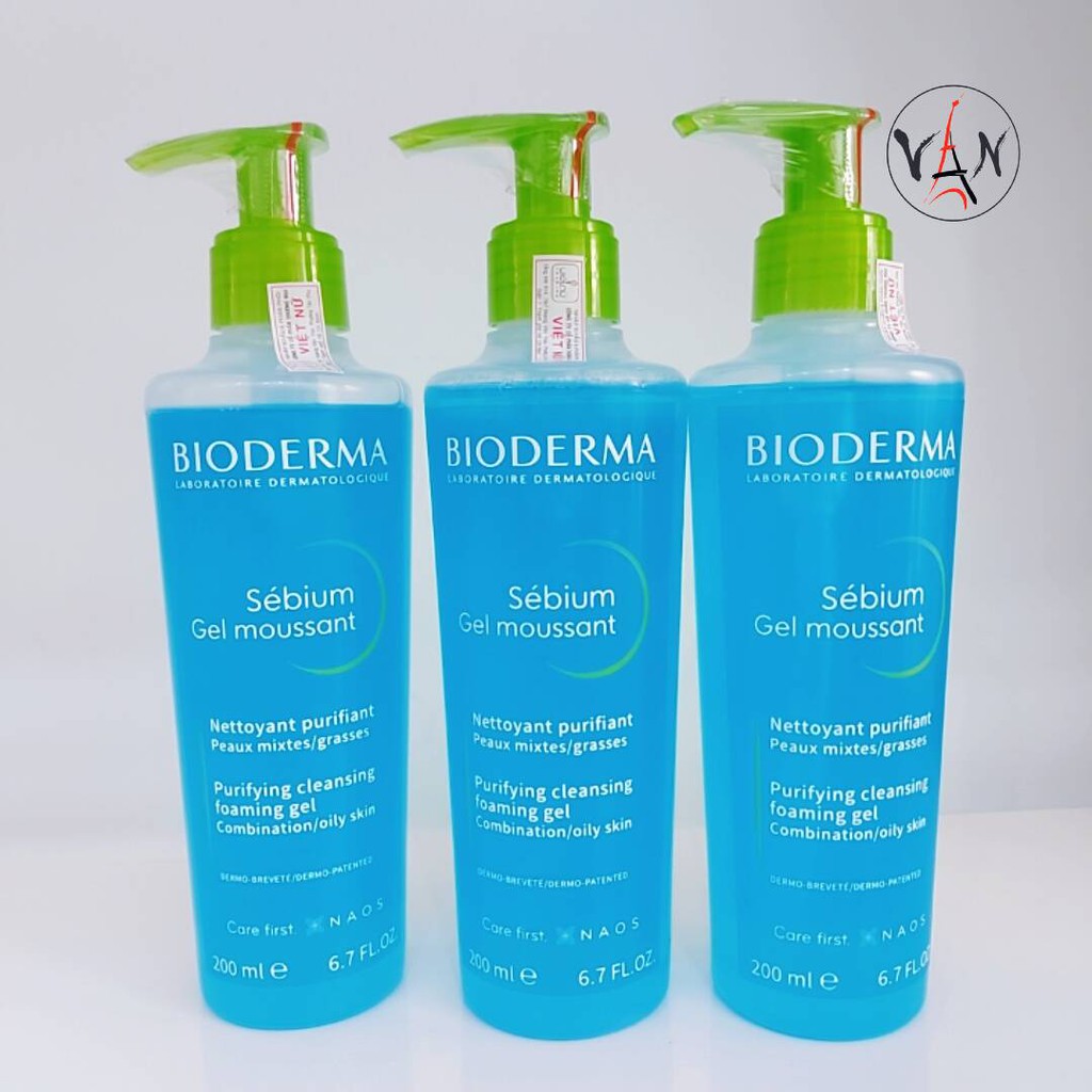 Bioderma Sữa rửa mặt bioderma sébium gel moussant dành cho da nhờn dầu và mụn 200ml