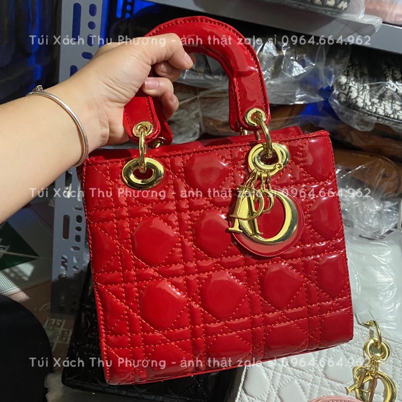 [HÀNG CÓ SẴN] Túi dì.or 5 ô bóng quai to (cam kết chuẩn ảnh)