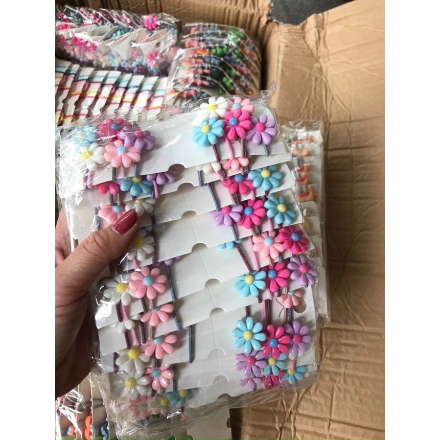 Sét 10 dây buộc tóc đa dạng