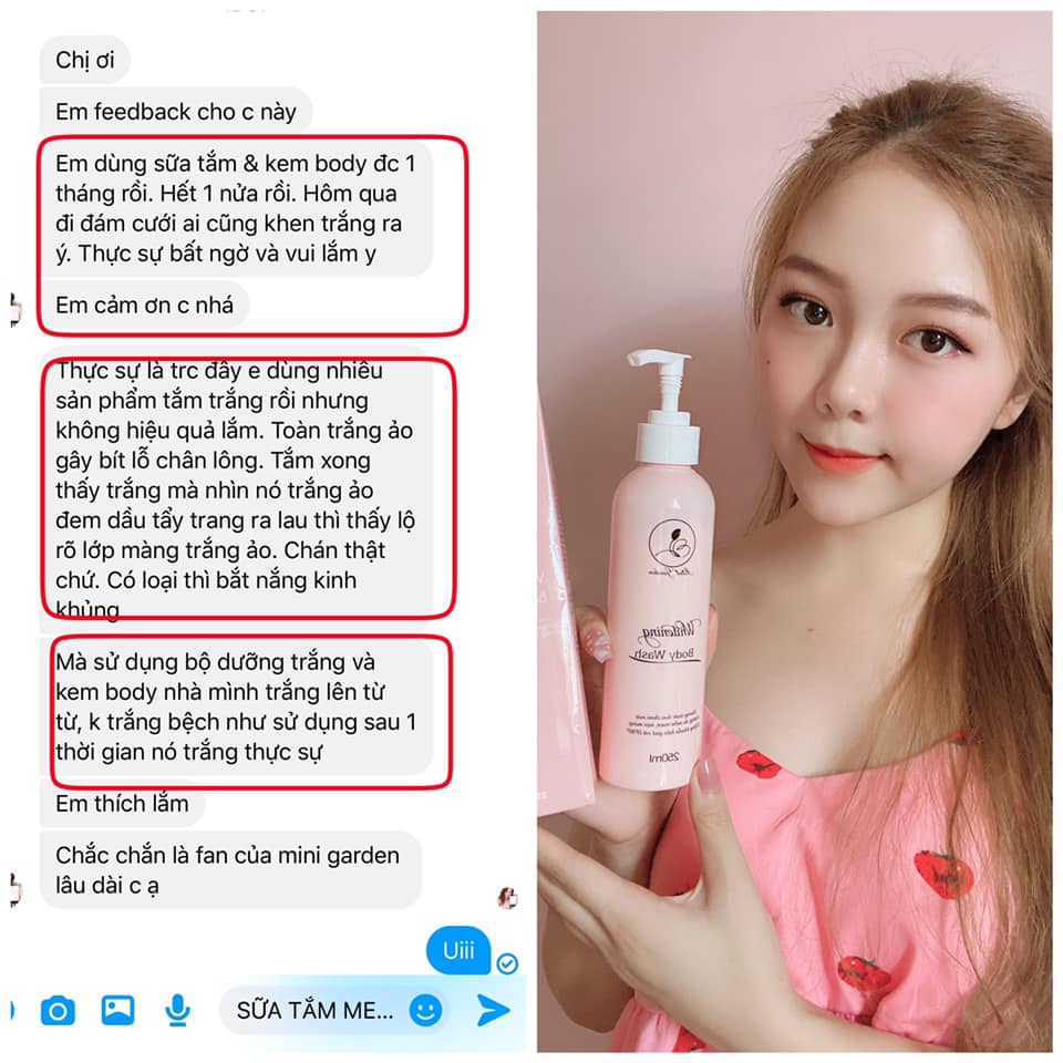 Sữa tắm men bia Minigarden 250ml tặng kem body men bia 35ml HÀNG CHÍNH HÃNG