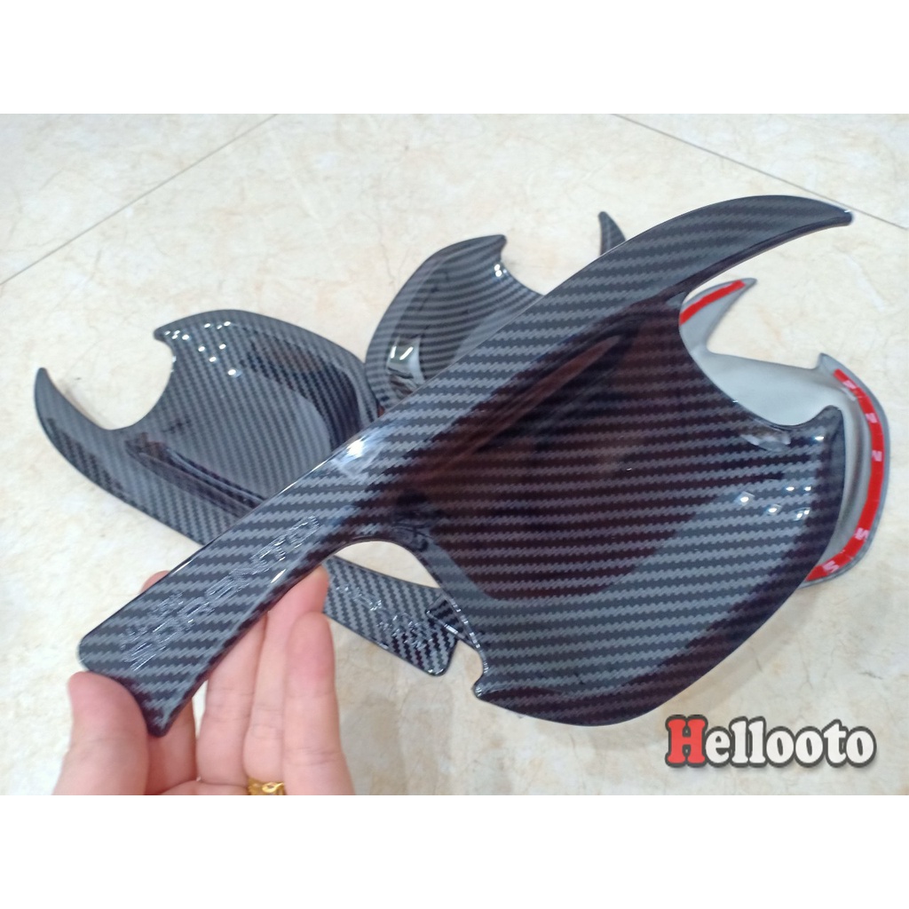 Bộ 4 Ốp Hõm Cửa Xe Kia Sorento 2021 2022 Mẫu Carbon Cao Cấp + tặng kèm keo tăng dính -Hellooto