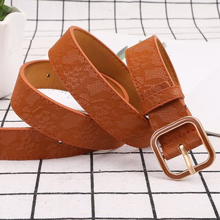Nịt lưng nữ mặt vuông dây họa tiết