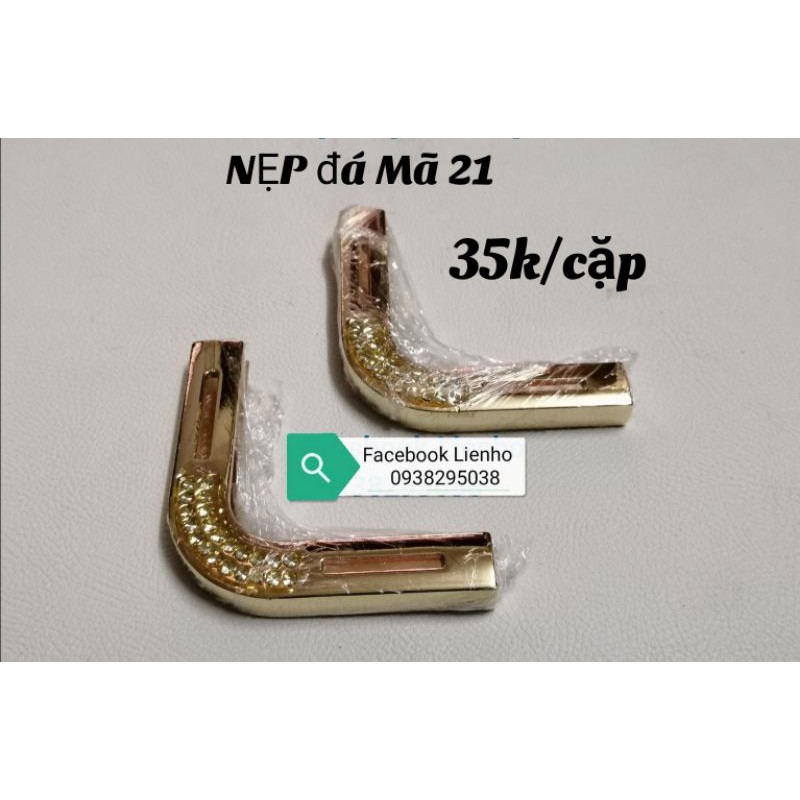 Nẹp góc đính đá túi xách