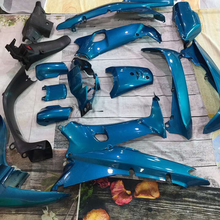 Bộ nhựa dàn áo xe Wave Thái - Wave 110 màu Xanh Ngọc, nhựa nguyên sinh ABS cao cấp - S2928