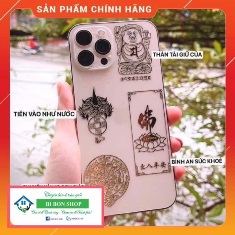 *GIA TOT* Miếng dán điện thoại thu hút tài lộc - Linh phù cầu sức khoẻ, tình duyên, may mắn