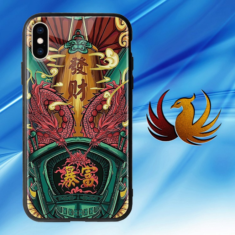 Ốp Lưng Kính Apple Iphone Xs Max In Hình Dân Gian Trung Quốc POLICYCASE Cho Iphone 12 11 Pro Max X Xs Max Xr 6 8 7 Plus