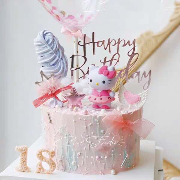 Que Cắm Trang Trí Bánh Kem Chữ happy birthday Dùng Một Lần