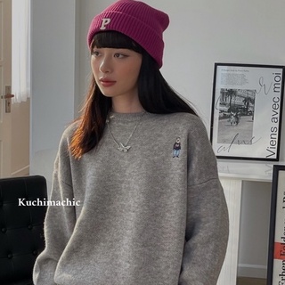 KUCHIMACHIC - Áo len trơn hình Teddy MÃ 916