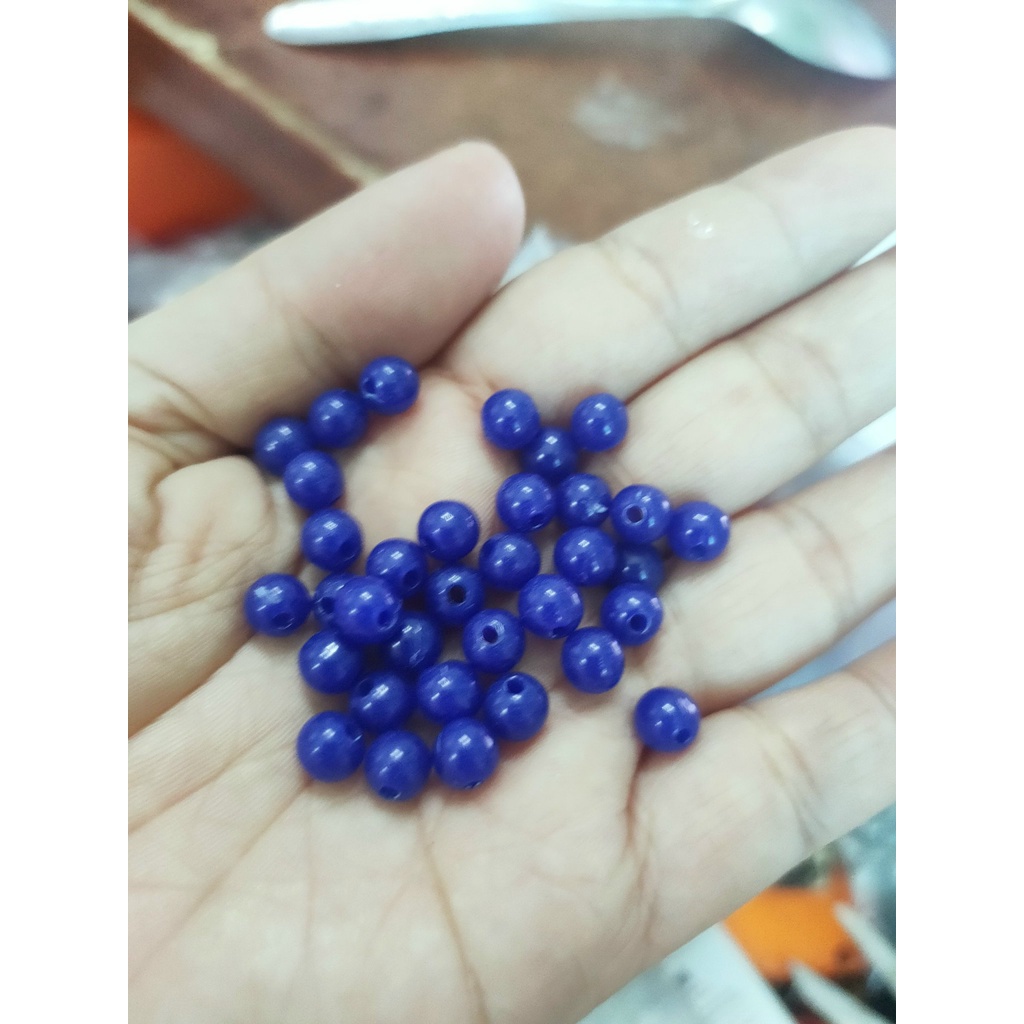 10gam hạt nhựa tròn size 6mm nhiều màu