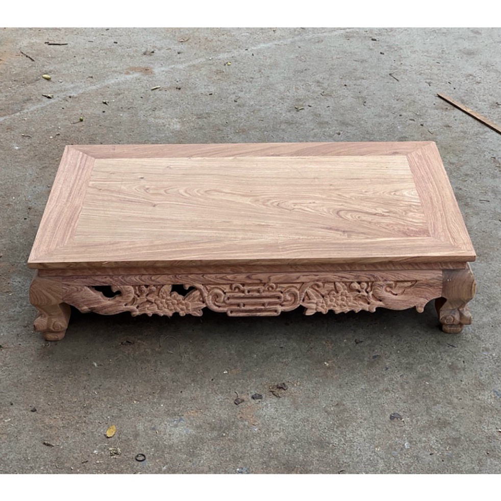 Bàn gỗ chiện mai lọng,bàn ăn gỗ hương phòng khách cao 15,20cm
