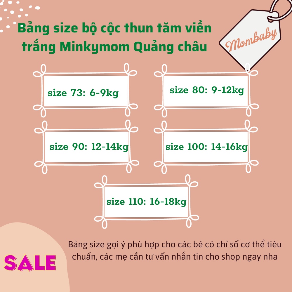 Bộ cộc tay viền trắng thun tăm co dãn mềm mịn cho bé trai, bé gái