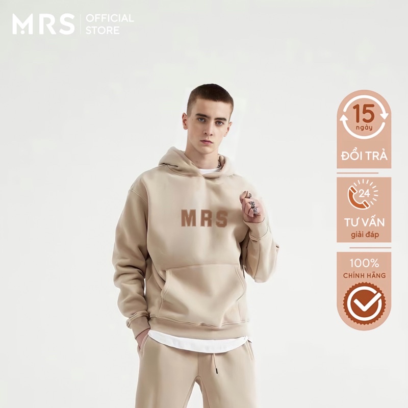 Áo hoodie MRS unisex, cotton nỉ bông dày, mũ 2 lớp MRA003U