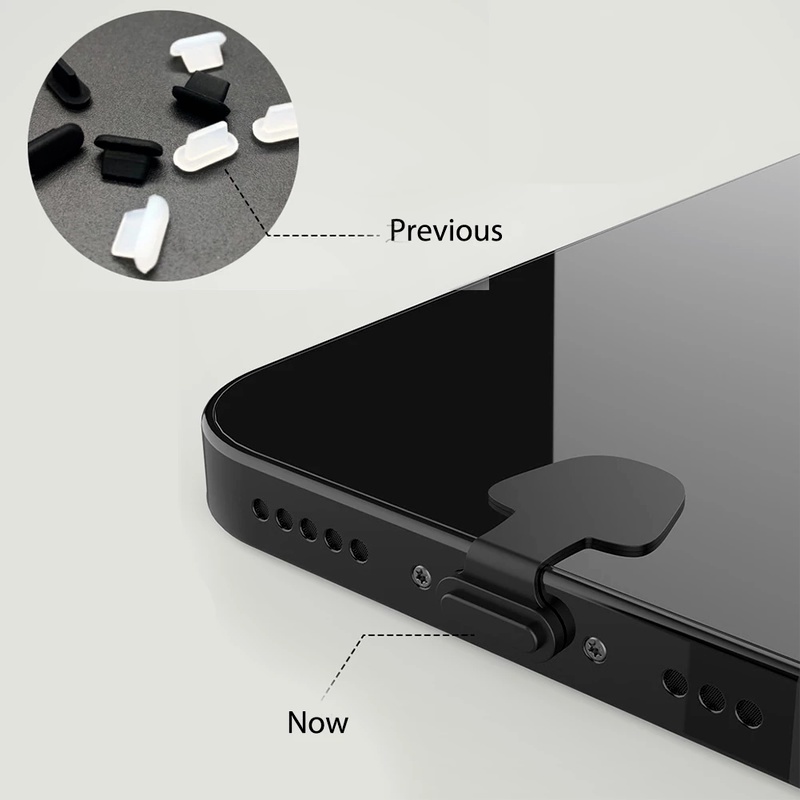 Ốp Điện Thoại Silicone Chống Bụi Chống Mất Cổng Sạc USB Type C Cho