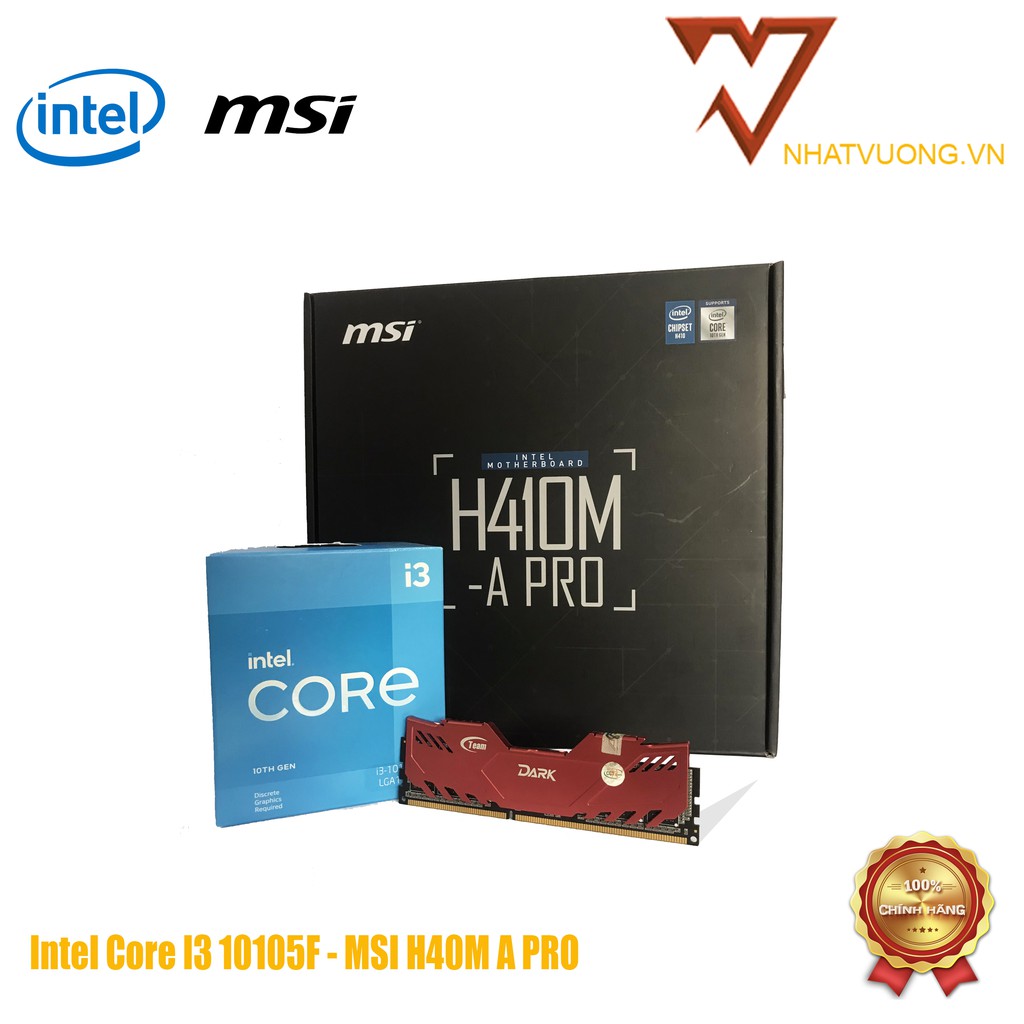 Combo main H410M - A PRO + CPU Intel(R) Core(TM) I3 - 10105F LGA1200