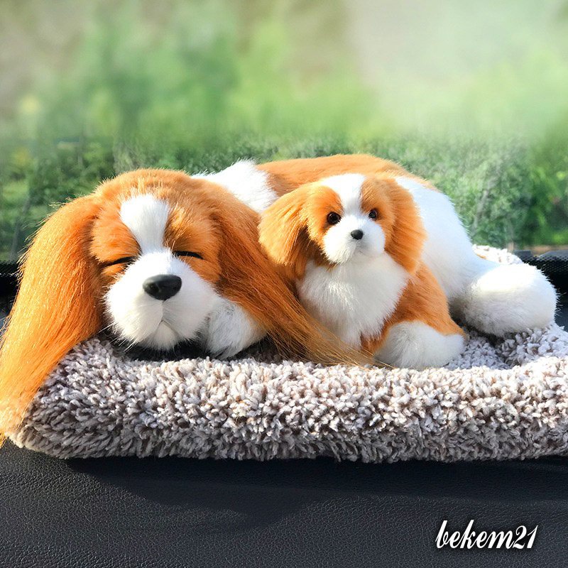 Thú bông GIỐNG THẬT 99% chó mèo sói gấu lõi than hoạt tính lọc không khí khử mùi trang trí xe hơi ô tô