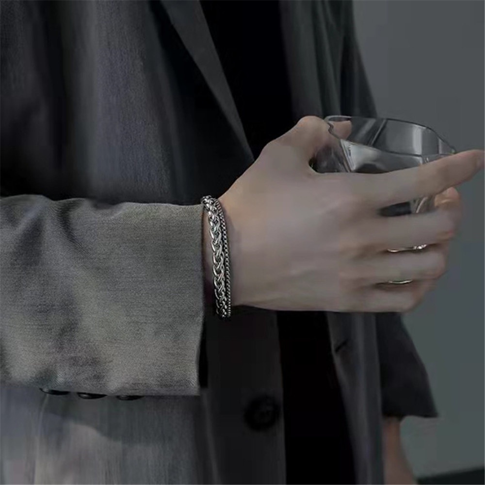 Dây Chuyền Thép Không Gỉ Dày Phong Cách Hip Hop Hàn Quốc Cá Tính Cho Nam