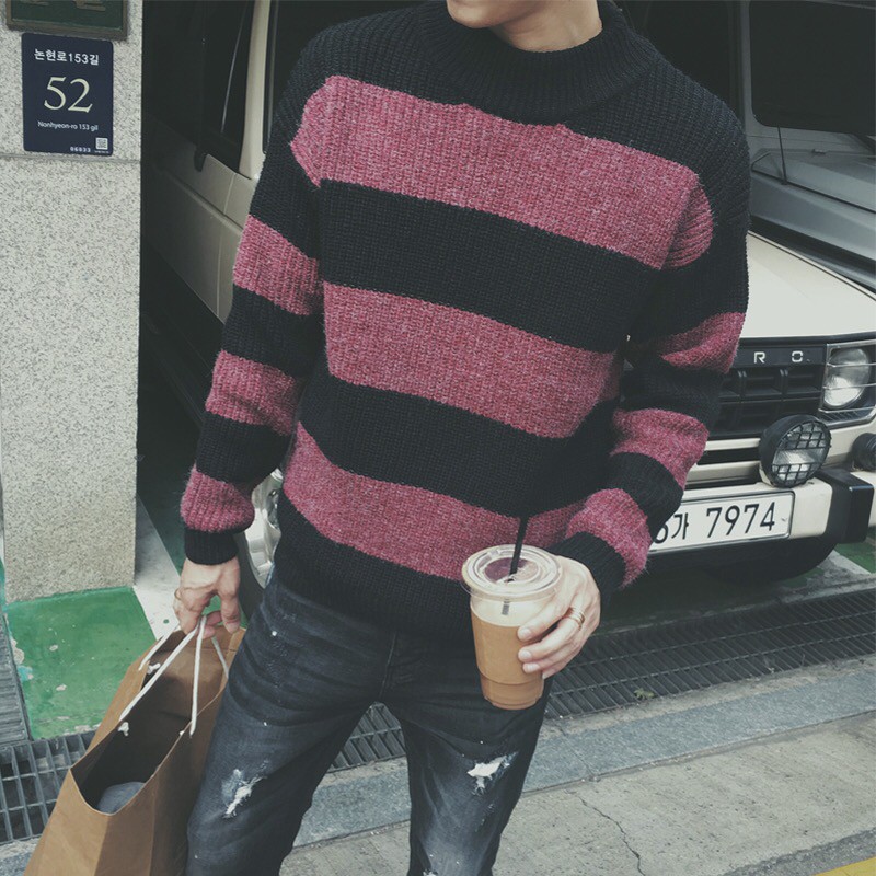 Áo Sweater Dệt Kim Dày Dáng Rộng Cổ Lọ Kiểu Hàn Quốc Thời Trang Mùa Đông Cho Nam | BigBuy360 - bigbuy360.vn