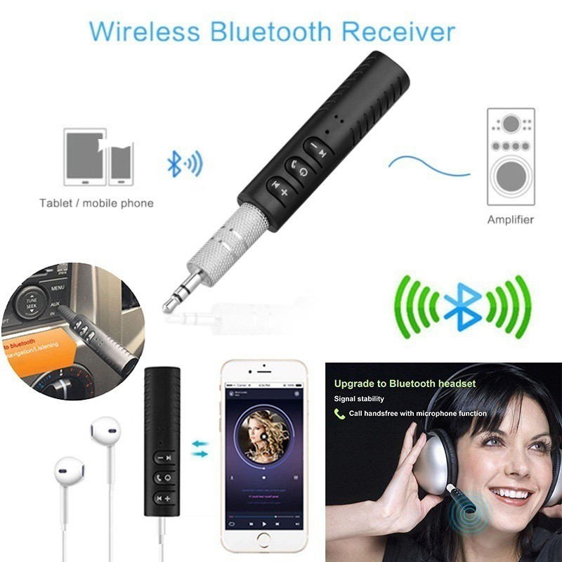 Bộ Chuyển Đổi Âm Thanh Không Dây Bluetooth 4.1 3.5Mm Cho Xe Hơi