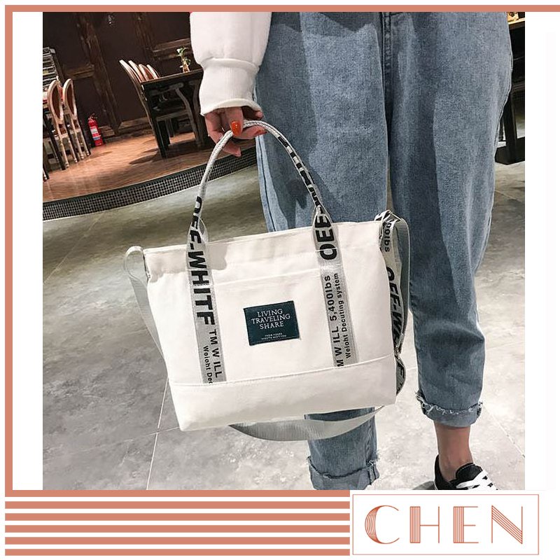Túi tote đeo chéo Túi xách vải canvas Nữ CHEN phong cách Hàn Quốc mới nhất năm TX57