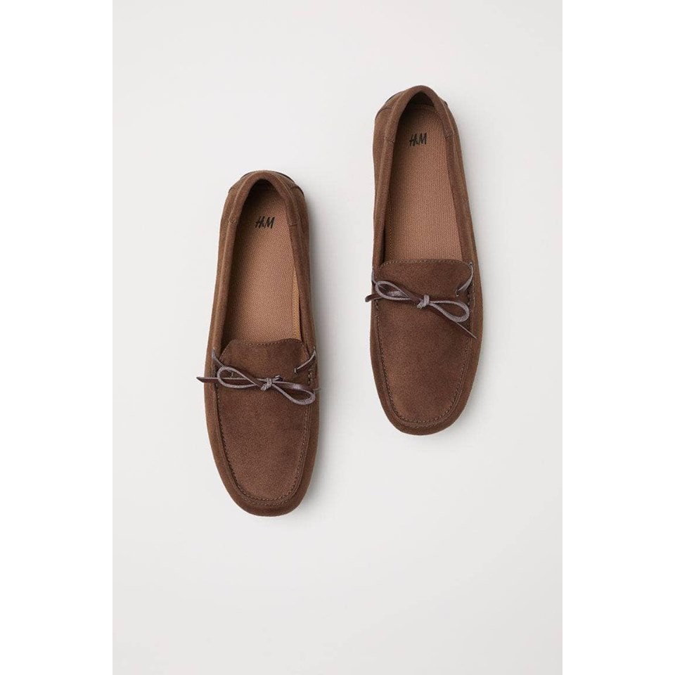 Giày lười nâu nam Hm 225