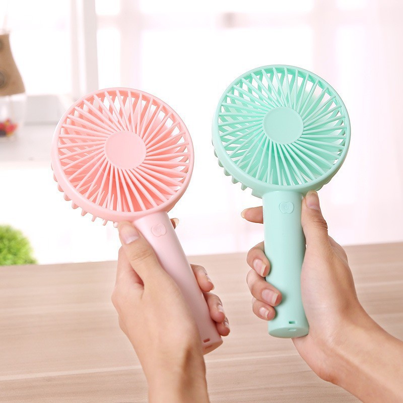 [FREESHIP❤️]Quạt Mini Cầm Tay Maxre 3Cánh 3 Tốc Độ Gió Có Đế Để Bàn Kèm Pin Sạc siêu xinh