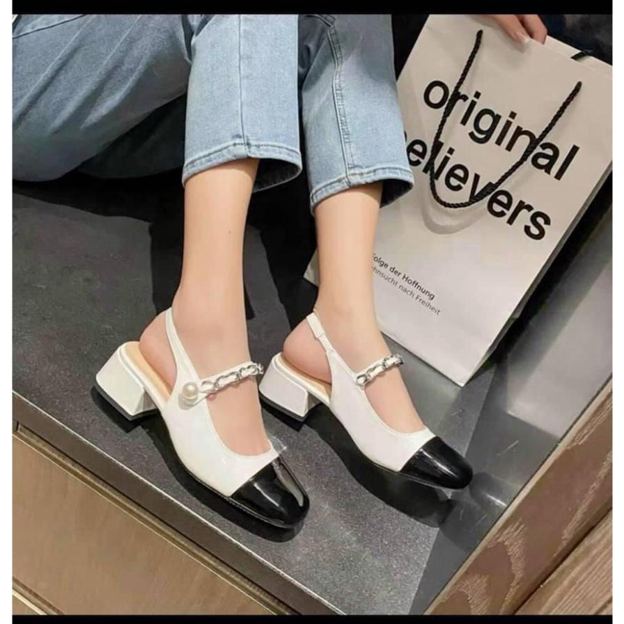 GIÀY CAO GÓT NỮ BÍT MŨI QUAI NGỌC GÓT CAO 7p