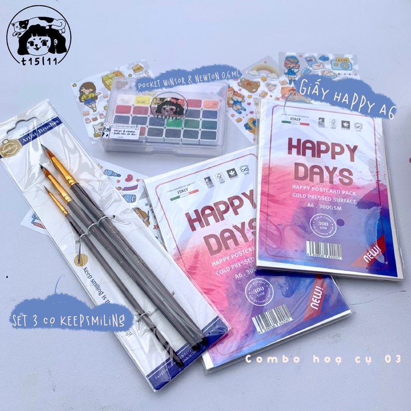 Combo Màu Nước Hoạ Cụ 03