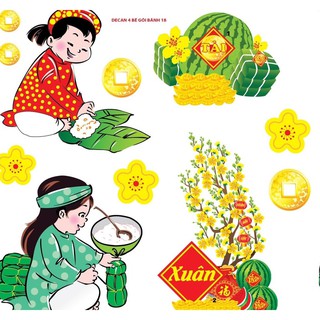Decal trang trí tết MẪU18