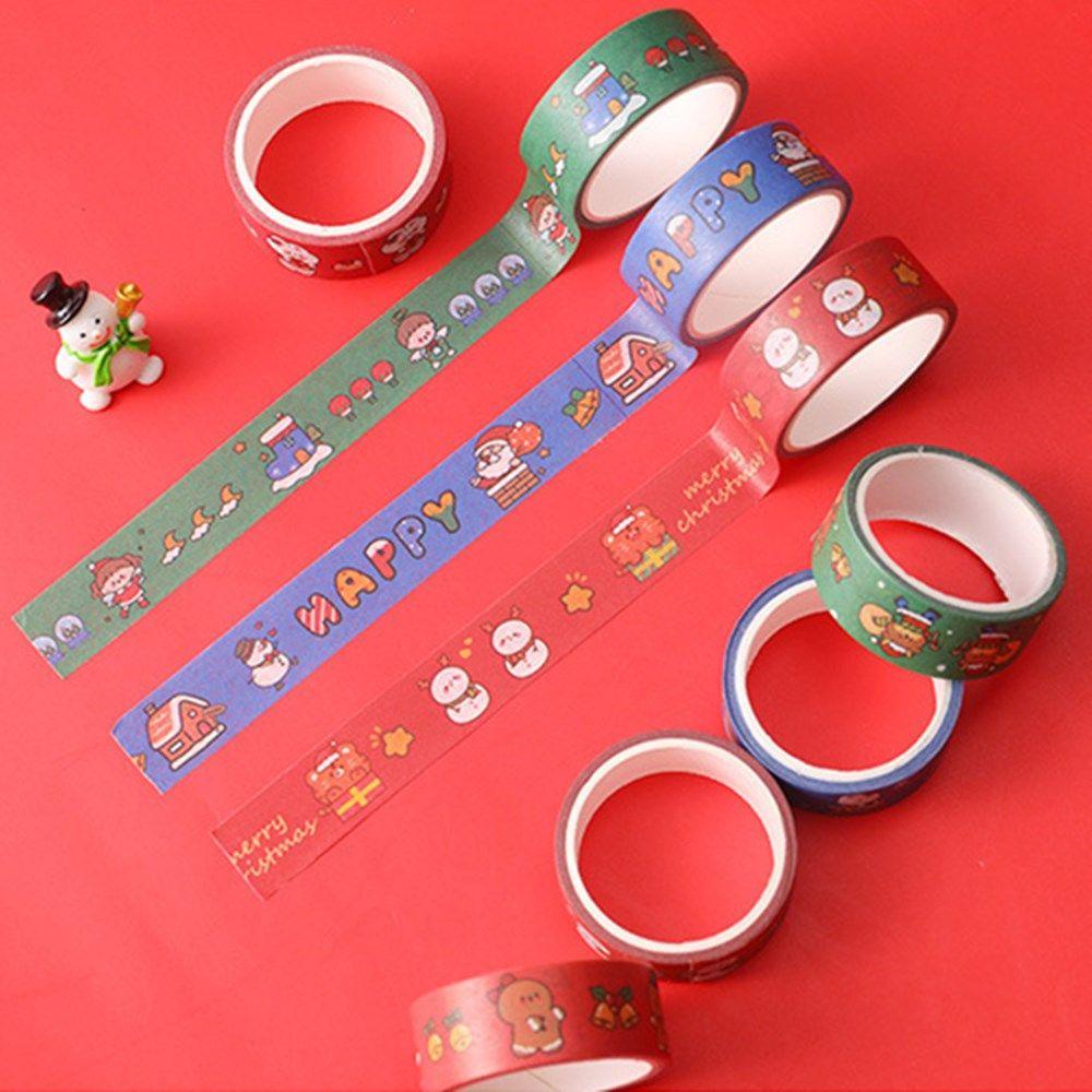 CHOOKEY Cuộn Băng Dính Nhiều Màu Sắc Dùng Trang Trí Giáng Sinh Mới
