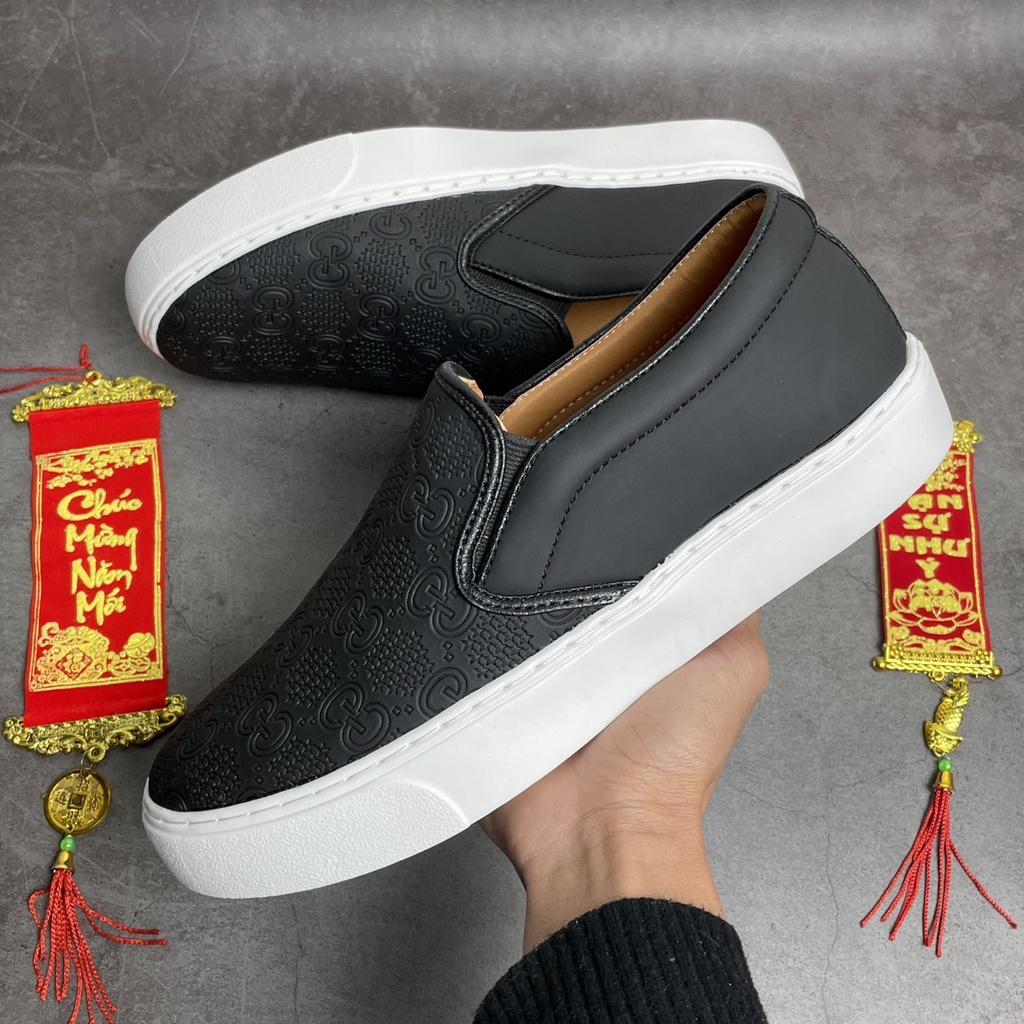 FULLBOX Slipon Nam, Giày Lười Nam gc & lv1. Đế cao su bao êm