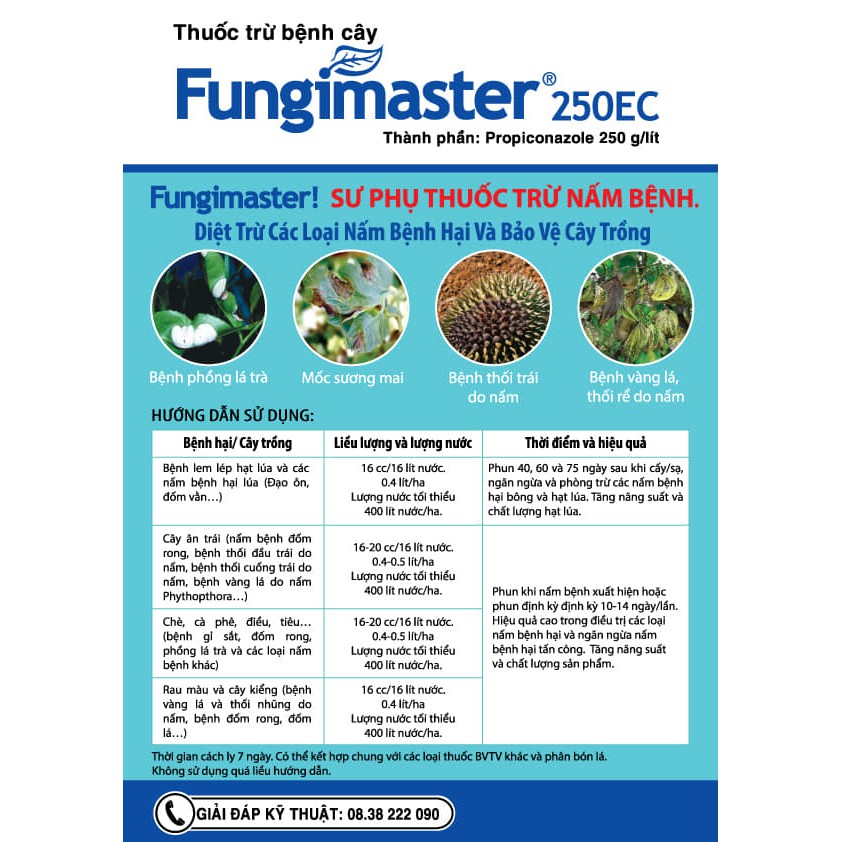 Chai 100ml-Thuốc trừ nấm Fungimaster 250EC