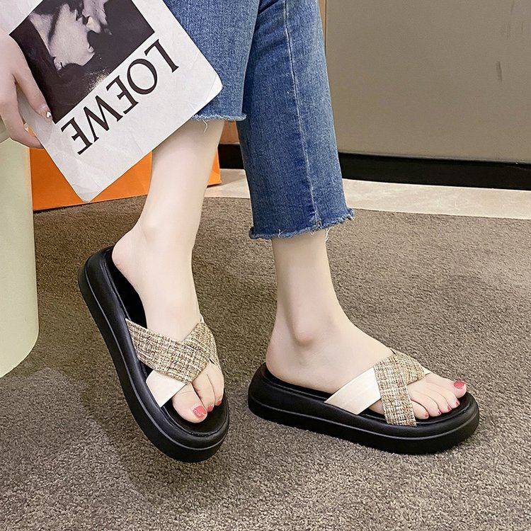 Dép bánh mì đế cao Dép đi biển Dép Đi Biển Thời Trang Mùa Hè Dành Cho Nữ