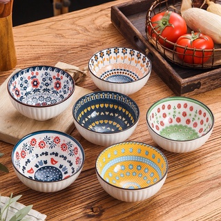 Chén bát decor bát cơm sứ họa tiết thổ cẩm
