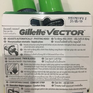 COMBO Dao cạo râu Gillette Vector và bọt cạo râu Gillette Vector 50g
