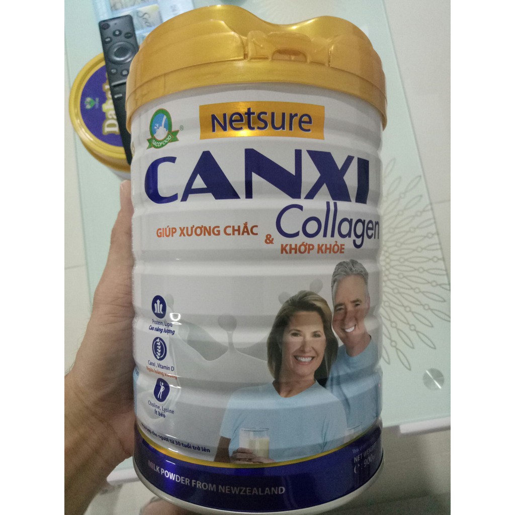 Sữa Bột Netsure Canxi Collagen 900g giúp xương chắc khớp khỏe