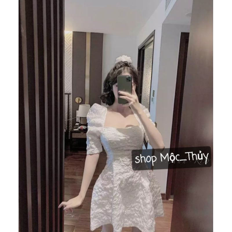 ĐầM GẤM XÒE CHANH SÃ