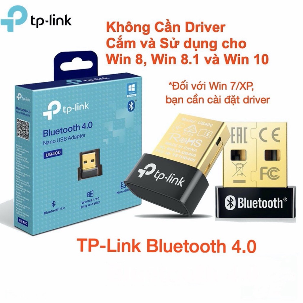 TP-Link Bluetooth 4.0 Bộ Chuyển Đổi USB Nano - UB400 - Hàng Chính Hãng