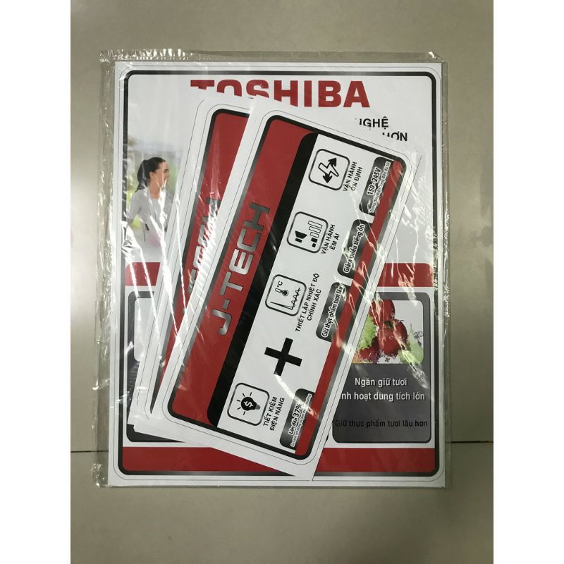 combo 20 tem dán tủ lạnh Toshiba