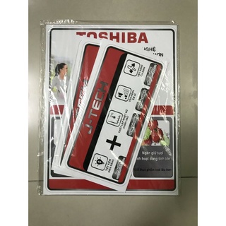 combo 5 tem dán tủ lạnh Toshiba